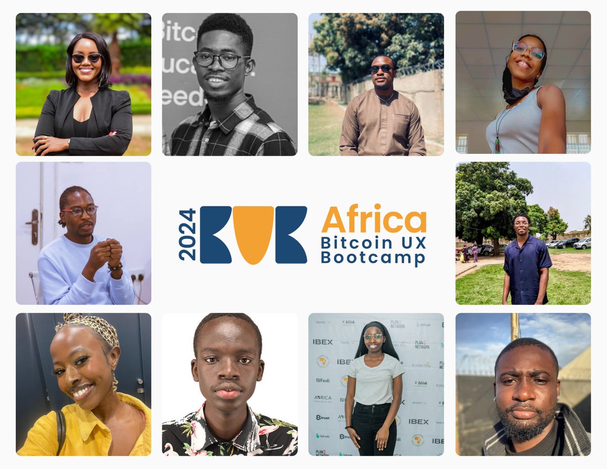 👏🏽 Let us give a round of applause to these 10 ladies and gentleman. These 10 talented UX designers will join us in the first ever Bitcoin UX Bootcamp in Africa.