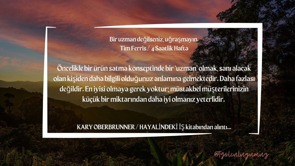 TYolculugumuz's tweet photo. Çoğu kişi kendi uzmanlıklarını küçümser. Kendimize olması gerekenden az değer biçeriz çünkü bizde daha bilgili birini tanıyoruzdur. #Motivation #gününsözü #kitap https://t.co/CdJjFWdA4c
