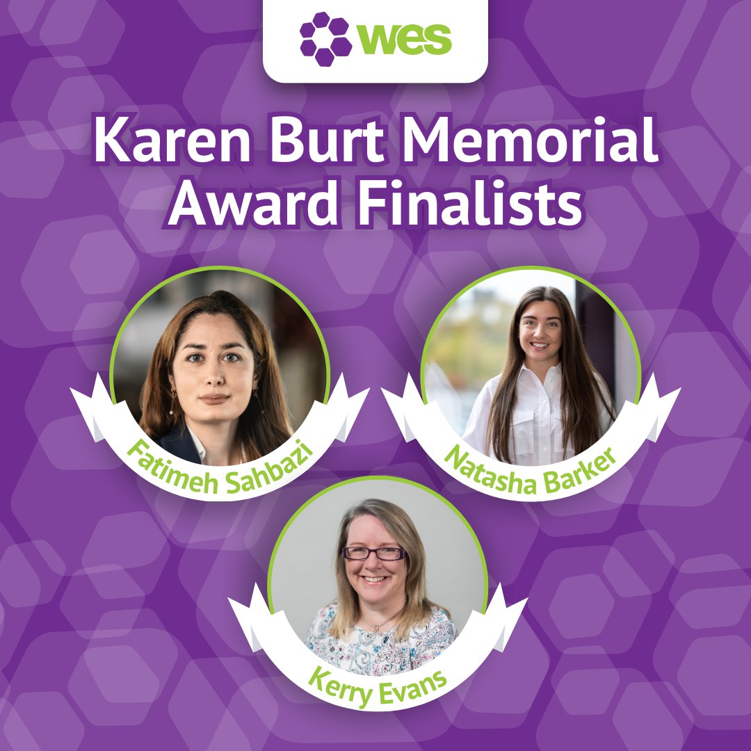 Congratulations to the 2024 finalists of the Karen Burt Memorial Award! Join us at The Caroline Haslett Lecture to find out who won: ow.ly/r24T50U4fPh

You'll also hear an inspiring talk from Patricia Ashman on the transformative power of engineering!