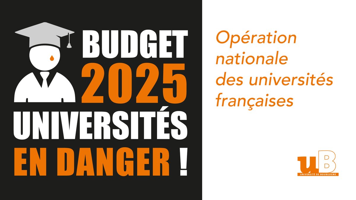 Les universités françaises lancent une opération nationale pour manifester leur colère et leur incompréhension vis-à-vis du projet de loi de finance 2025.

Plus d'informations dans le communiqué de presse officiel : bit.ly/4f5ro9b