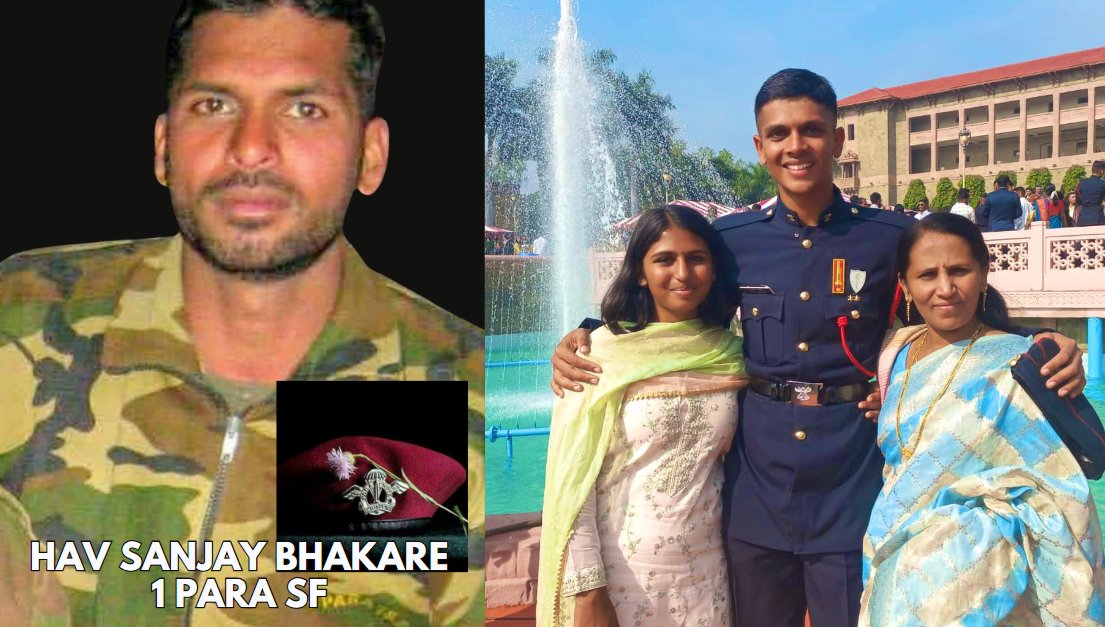 ShivAroor's tweet photo. The young man on the right, Aditya just passed out from National Defence Academy & now headed to IMA to become an officer. His dad, fearless Havildar Sanjay Bhakare, died fighting terrorists alongside Maj Mohit Sharma in J&K in 2009. Godspeed, Aditya! #IndiasMostFearless