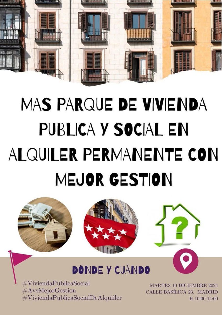 PahLeganes's tweet photo. #Concentracion #10Dic #DiaDDHH
Las organizaciones convocantes de manifestación de vivienda del #13OctViviendaPorDerecho, Habitat24, nos concentramos:
Está vez frente a AVS (Agencia Vivienda Social) de la @ComunidadMadrid para reclamar más #ViviendaPublicaSocial y mejor gestión https://t.co/qP2UrOxt6O