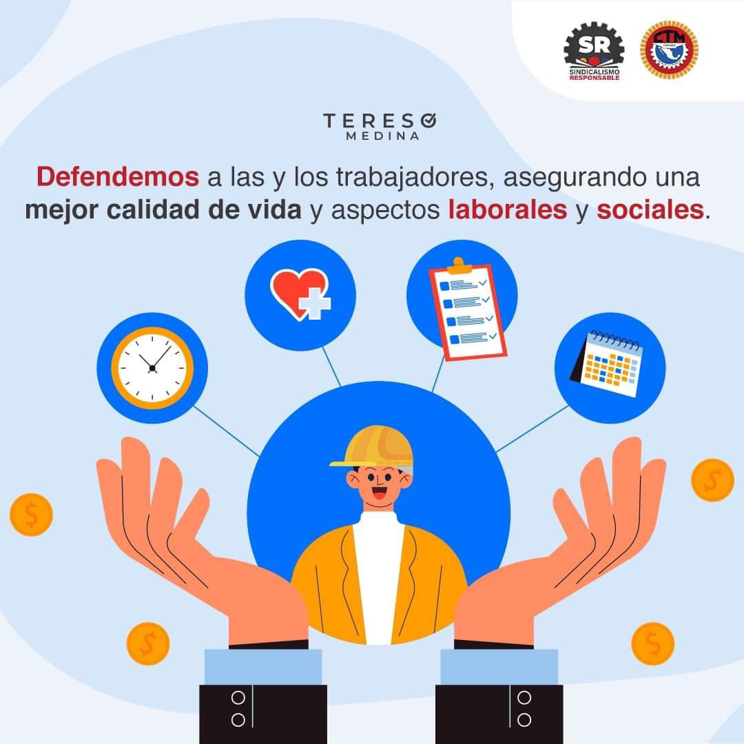 tereso_medina's tweet photo. Nuestra labor en favor de las y los trabajadores implica paz laboral, justicia social y acciones integrales para todos los aspectos de sus vidas y la de sus familias. https://t.co/VA95iwbCM3