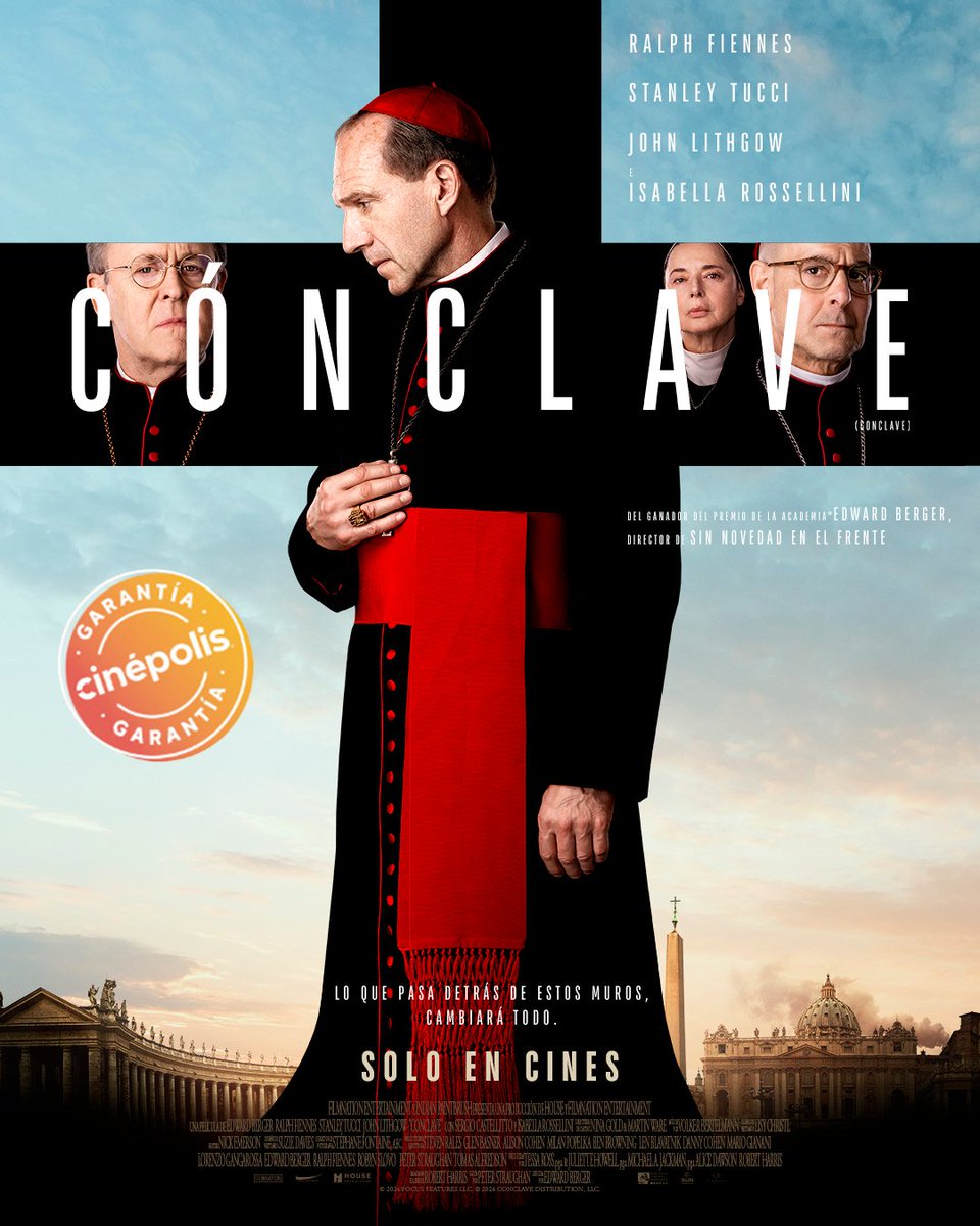 El Papa ha muerto. La elección del nuevo Pontífice sacará a relucir los secretos más oscuros del Vaticano. Del director de "Sin Novedad en el Frente" llega
CÓNCLAVE ✝️
Muy Pronto solo en Cines