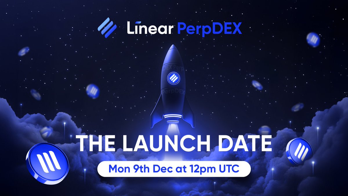 LinearFinance's tweet image. 🚀 Mark Your Calendars! 🚀
Linear PerpDEX is launching: 9th December at 12:00 UTC! 🌐✨
Get ready to trade with 70+ trading pairs, lightning-fast execution, and deep liquidity, all powered by the cutting-edge infrastructure of @OrderlyNetwork . 🛠
Whether you're a seasoned…