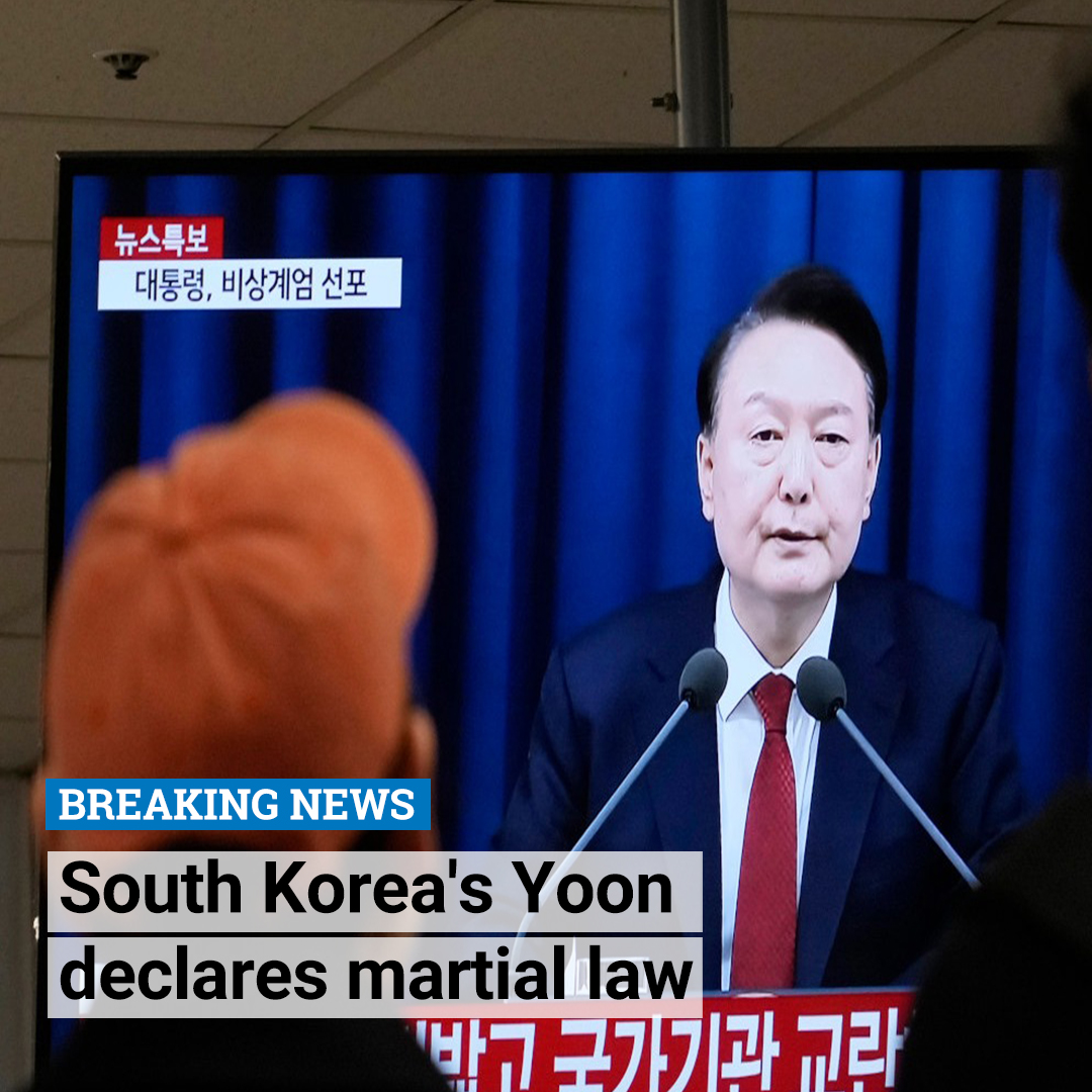 NikkeiAsia's tweet photo. Martial law has not been declared by any South Korean president since the country became a democracy in the late 1980s. Read more: https://t.co/q3IW2nuoSh https://t.co/fKmwK6mOnj