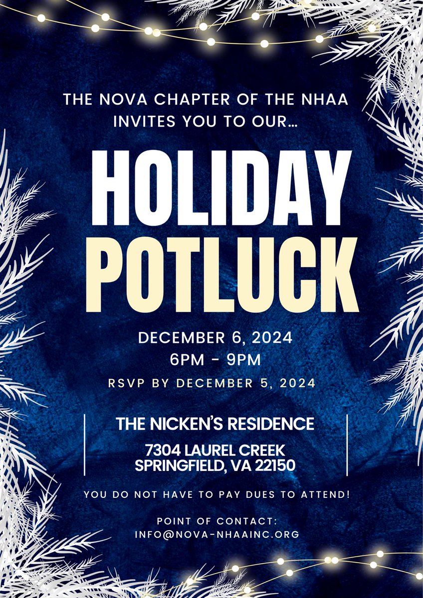 NOVAHIU's tweet photo. Our monthly chapter meeting will take place on Thursday December 5th at 7p.m. followed by our annual holiday potluck on Friday December 6th at 6p.m., and finally Sunday December 8th at 4p.m., join us for a musical performance by Sons of Serendip. https://t.co/kkzlp9zssv