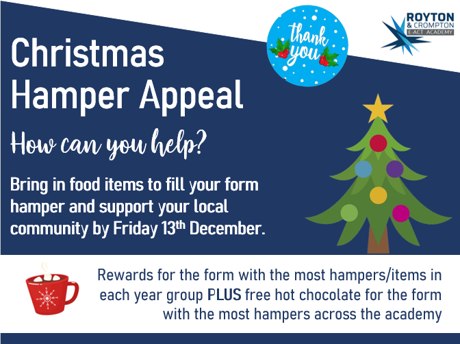 RoytonCrompton's tweet photo. We need your help! Can you support our annual christmas hamper appeal? Helping others in the community over christmas. Let's spread a little christmas cheer to those who might need extra! #community #weareeact https://t.co/MqWWr9PfDW