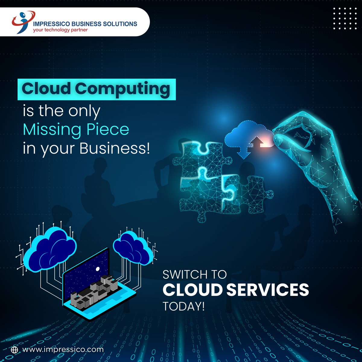ImpressicoTweet's tweet image. Shape a smarter future for your business with cloud computing.
Why wait? Redefine your business strategy and unlock limitless potential with cloud services today.
#impressico #yourtechnologypartner #CloudComputingSolutions #BusinessInnovation #ScaleSmart #CloudTechnology