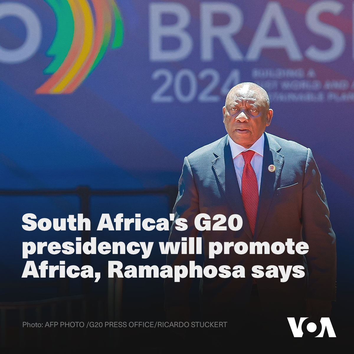 VOAAfrica's tweet photo. 🇿🇦South Africa will use its presidency of the G20, the first by an African nation, to put the priorities of the African continent onto the agenda of the powerful global economic forum, President Cyril Ramaphosa said Tuesday.🧵 https://t.co/RZ0lyL5t6Q