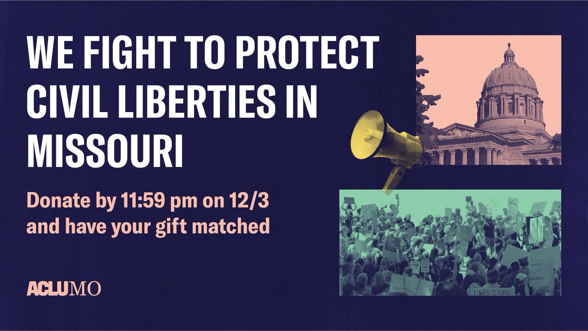 Everyone should have fundamental rights. And the ACLU is the organization fighting across the nation to protect civil liberties.
Help us raise $250,000 this Giving Tuesday to ensure the fights ahead are fully funded. 
Donate today &amp; have your gift matched.
aclu.org/givingtuesday2…