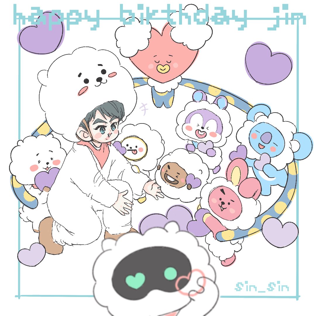 🐹⸜💜⸝‍🎂☆*:.｡.#HappyJinDay #HappyBirthdayJin