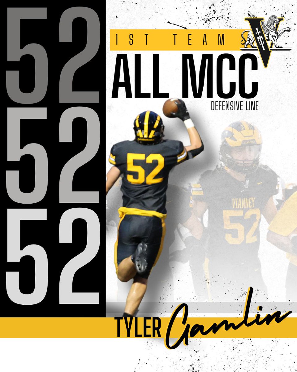 vianneygriffins's tweet image. 1st Team All-Conference 🔥🏈

#BeAGriffin | #STL | @VianneyFootball