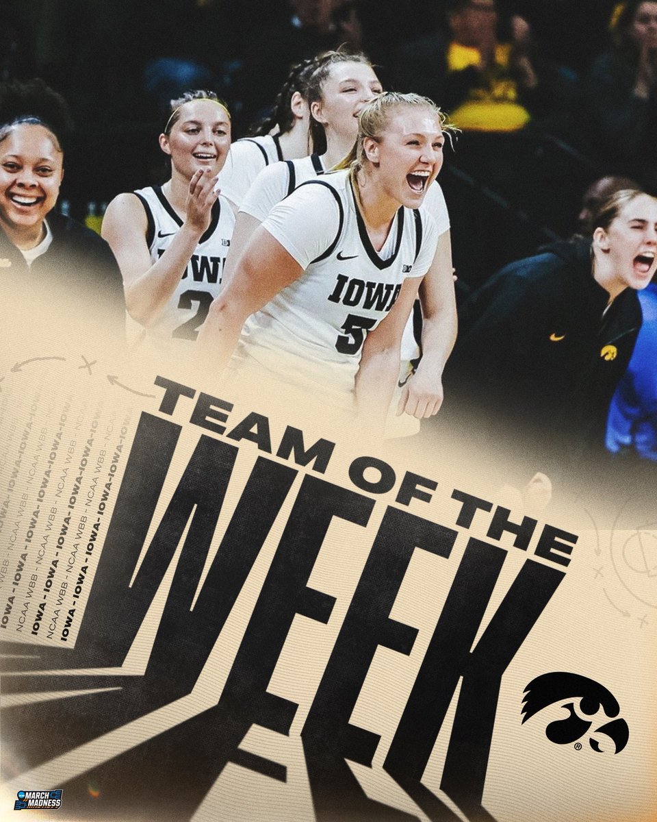 Team of the Week: <a href="/IowaWBB/">Iowa Women's Basketball</a> 👏🏽

🔗 bit.ly/3CV5zMm

#NCAAWBB