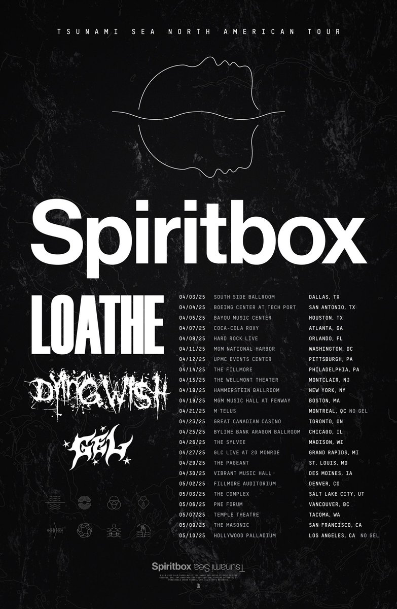 SOTSPodcast's tweet photo. Spiritbox have announced a North American headlining tour with support from Loathe, Dying Wish, and Gel. https://t.co/Oqdp8yoNrT