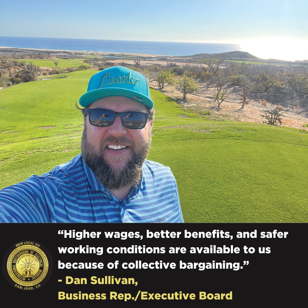 "Before I joined the trade, I worked as a bartender at a restaurant and a hotel. The money was decent, but I could never save. Being union has been great!"

Learn more about Dan and your other Local 332 business reps here: ibew332.org/newsletter/fal…
