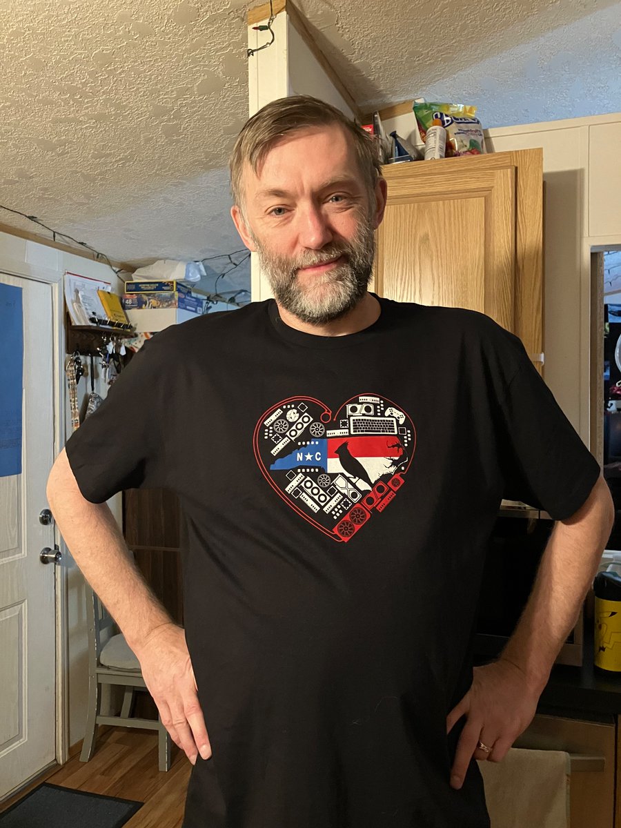 shaneduce's tweet photo. @GamersNexus thanks for the wonderful charity T-shirt for my home state. https://t.co/9riUkGy8zd