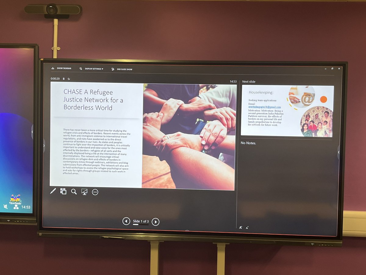 AmritaDasGupta9's tweet image. Holding the @CHASE_DTP Refugee Justice Network for a Borderless World workshop “Recording Refugee Lives” at @BirkbeckUoL today.
