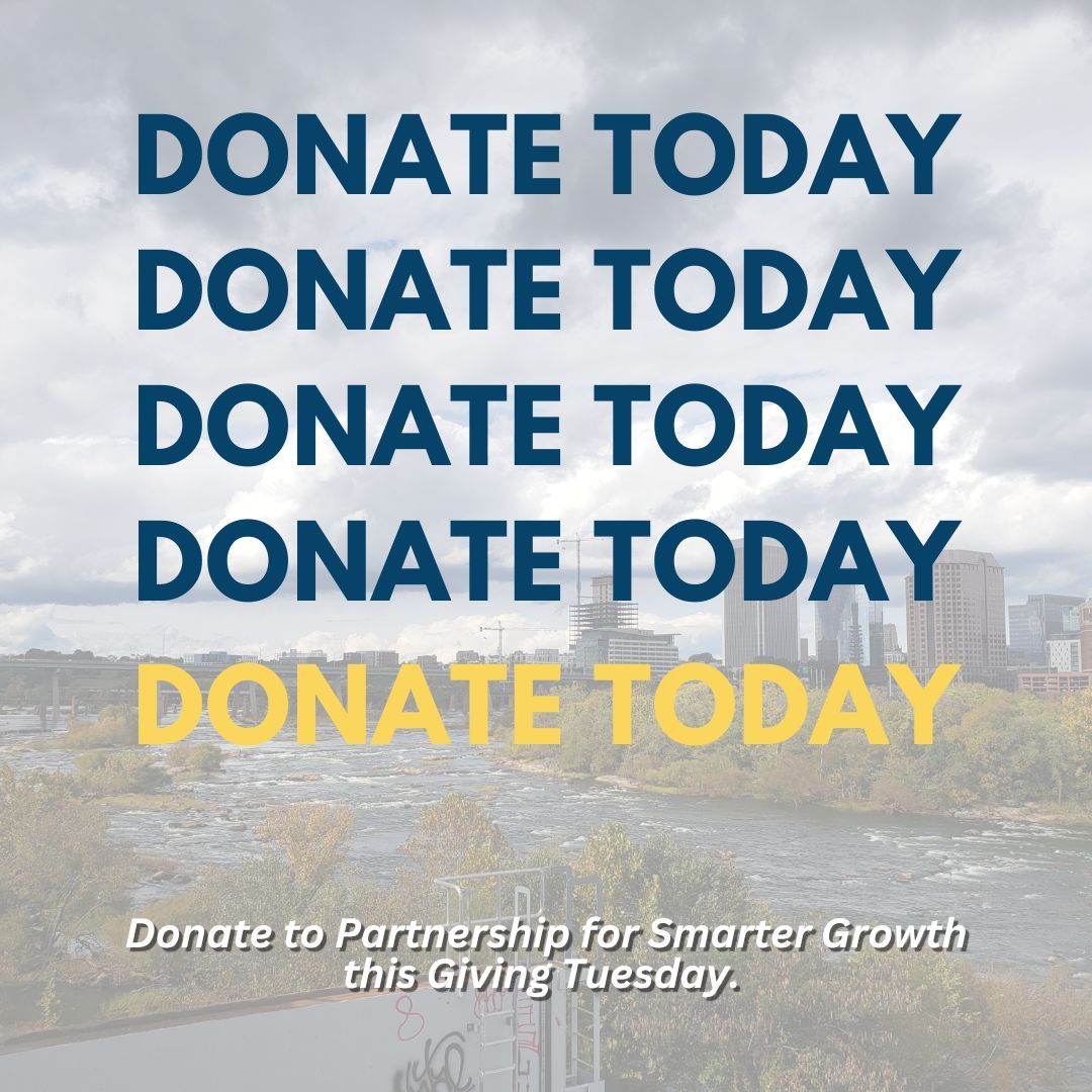 This Giving Tuesday Partnership for Smarter Growth has a fundraising goal of $7,000. We can only achieve this goal is with your support. 

Share this post with three friends and donate today. givebutter.com/IIpSVa