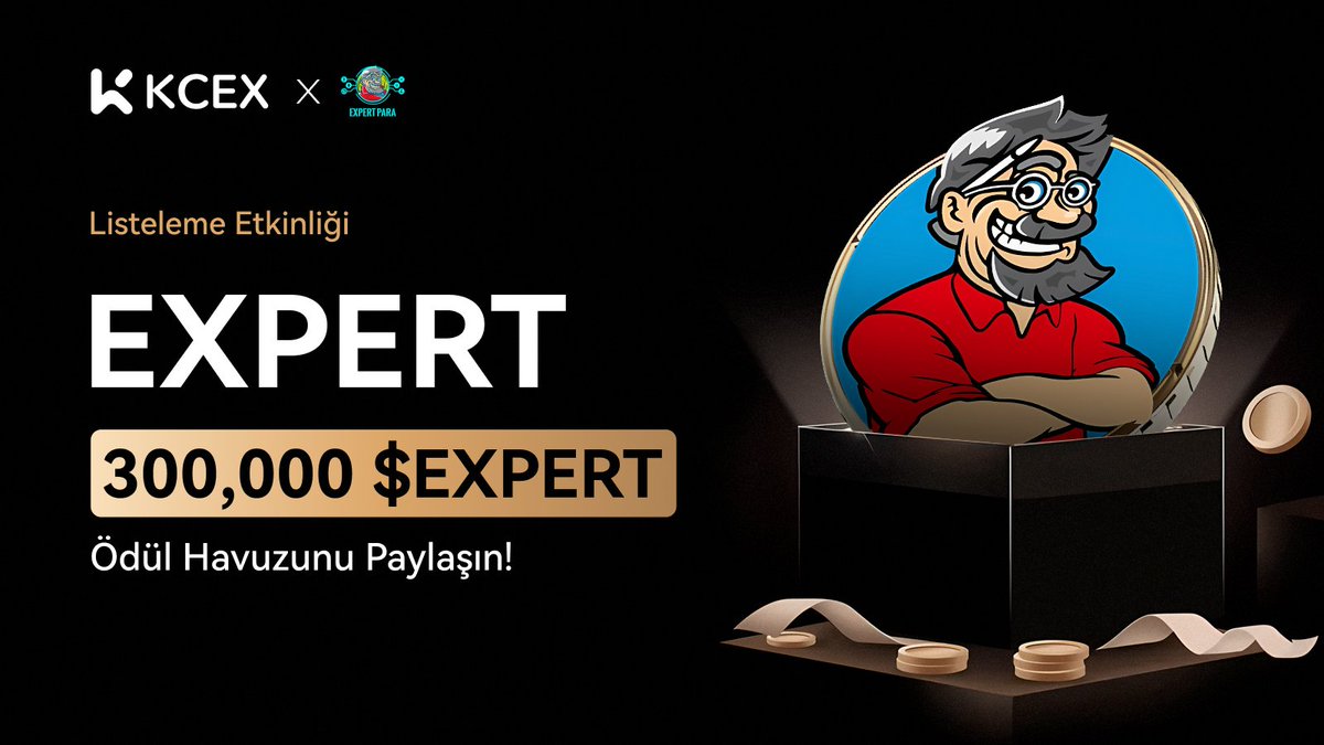 KCEX_Turkey's tweet photo. EXPERT, #KCEX'te Listelendi! 300,000 $EXPERT Ödül Havuzunu Kaçırma!

Bu heyecan verici listelemeyi kutlamak için toplamda 300.000 $EXPERT ödül havuzu seni bekliyor!🚀

Hemen katıl, bu büyük fırsatı kaçırma ve ödüllerin sahibi sen ol! 💰

⏰Etkinlik Süresi: 3 Aralık 18.00 (TSI) - 9 Aralık 23.59 (TSI)

Katılım Şartları:
✅  @expertmoneytkn ve @KCEX_Turkey 'yi Takip Et
❤️ Bu postu beğen ve Retweet yap
👥 Yorumlara 3 arkadaşını etiketle

🏆 Ödül: Rastgele seçeceğimiz 100 şanslı kişi, her biri 3000 $EXPERT kazanacak!

- Sonuçlar 10 Aralık'da açıklanacak !
- Ödül 5 iş günü üçünde dağıtılacak !

👉 $EXPERT ile KCEX’te 0 işlem ücreti avantajını kaçırma: https://t.co/7PKLjJlz9r