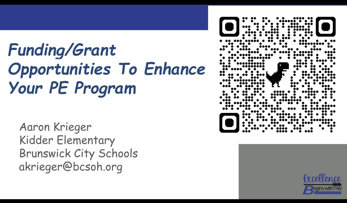 <a href="/OAHPERD/">OAHPERD</a> Excited to present about Funding/Grants Opportunities to Enhance Your PE Program 
🗓️Friday, Dec 6th
⏱️ 12:15pm-1pm
📍Kalahari Salon G 
#OAHPERD2024