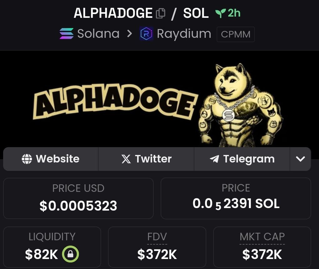 AlphaDOGE_Sol's tweet photo. 🚨 THE WAIT IS OVER: ALPHADOGE IS LIVE! 🚀🐾

The AlphaDOGE revolution has officially begun, and the coin is now LIVE and ready to trade! 🔥 This is your moment to join the pack and make your mark.

📊 Trade AlphaDOGE now:
👉 https://t.co/c7VMAfwuzA
👉 https://t.co/fhBwRGN46t

What’s next?
1️⃣ Trade smart, trade fast! This is your chance to grab your spot in the AlphaDOGE revolution.
2️⃣ Share the news: Let the world know AlphaDOGE is here to dominate.
3️⃣ Keep up the hype: We’re just getting started, and this is only the beginning of our journey to the moon! 🌕

AlphaDOGE Army, it’s time to lead the pack. Let’s show the world what we’re made of. TO THE MOON AND BEYOND! 🏆🐶

#AlphaDOGE #LiveNow #AlphaTakeover