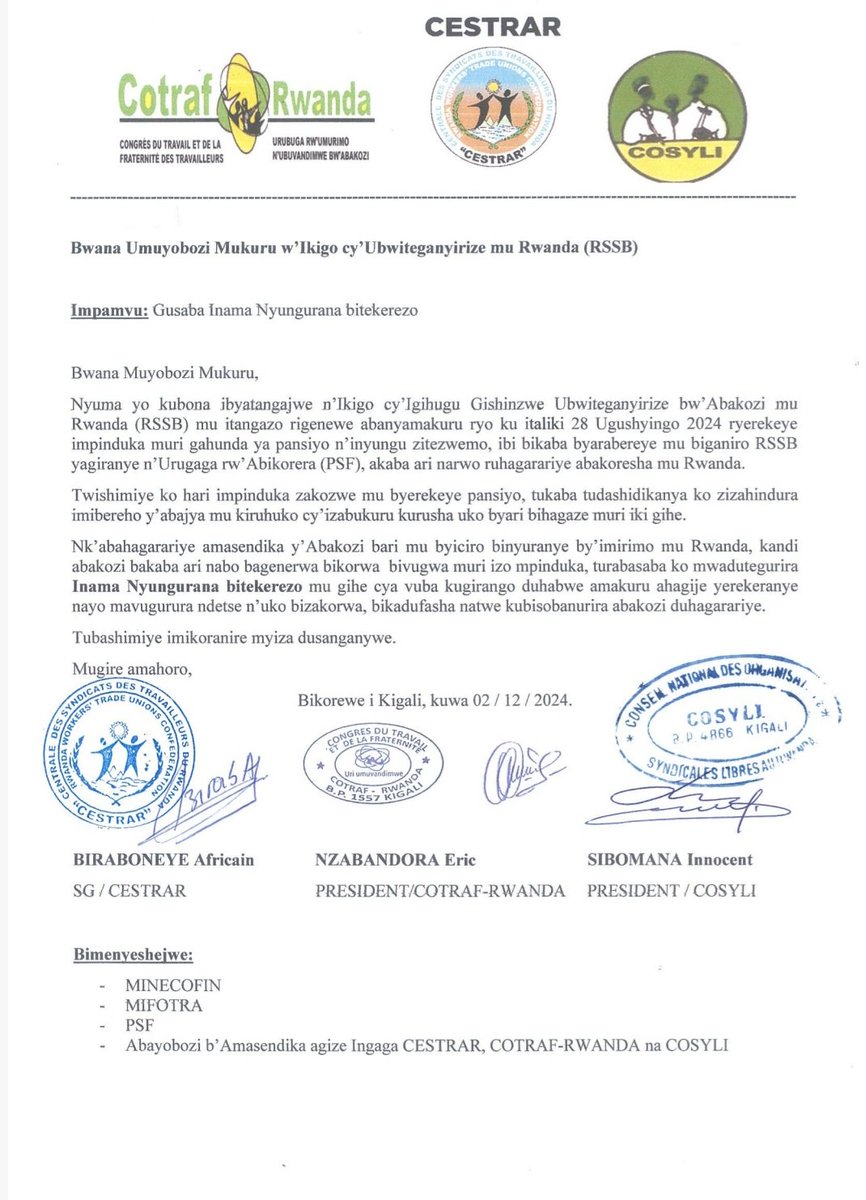 Cotraf Rwanda Official tweet media