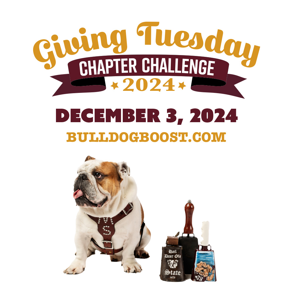 #GivingTuesday is here! 🐶

Bulldogs, you can help local students achieve their academic goals and experience all that <a href="/msstate/">Mississippi State</a> has to offer. 

Make a gift to your chapter's scholarship fund at bulldogboost.com.