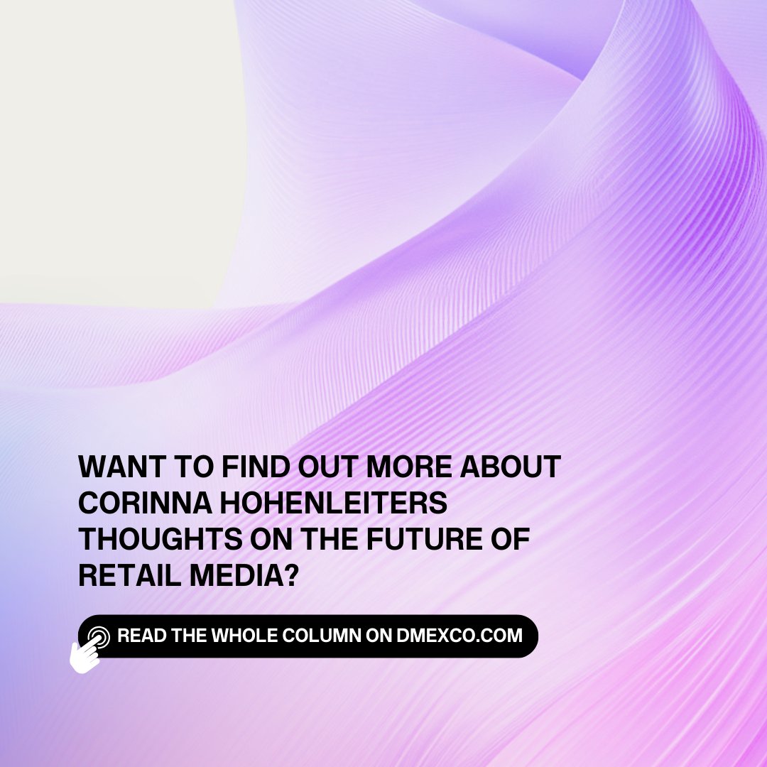 We’re thrilled to welcome Corinna Hohenleitner to the DMEXCO Columnists team! Her first column explores 5 key takeaways from DMEXCO 2024 of Retail Media —a must-read! dmexco.com/stories/dmexco…