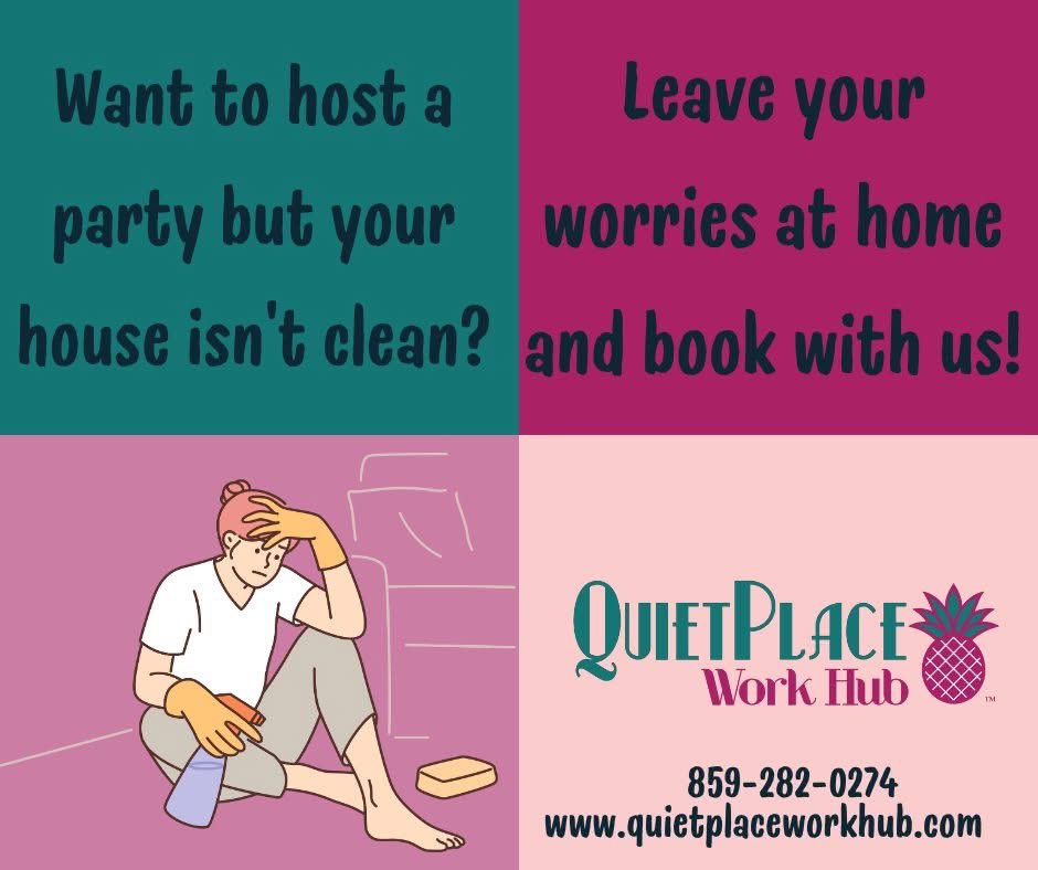 Book your party with us! No cleaning required!!