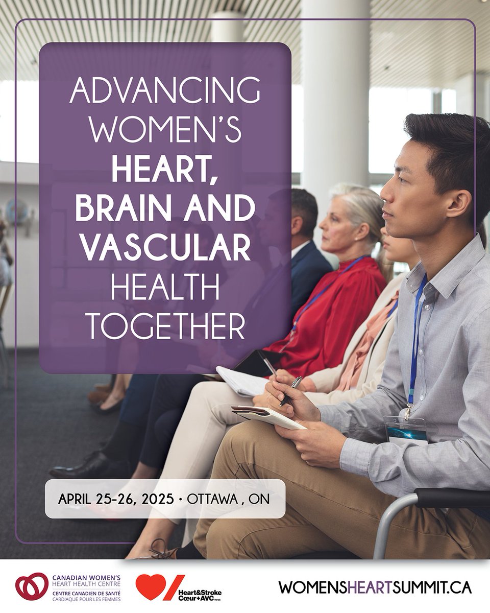 The #CWHHS2025 will feature sessions on the latest advancements in women's #cardiovascular care, including risk factors, diagnostic tools, and treatment strategies. #Research

Collaborate with experts from across Canada 🇨🇦 

Join us! Register today at WomensHeartSummit.ca