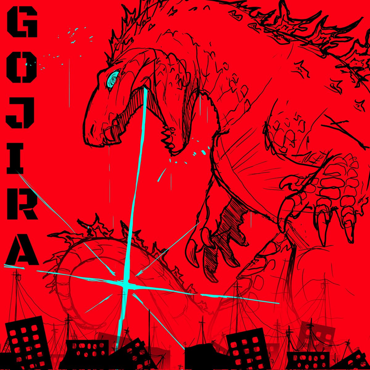 Just_Wikky_'s tweet image. Uhh quick sketch of my fangoji.

#Godzilla #FanGoji #art