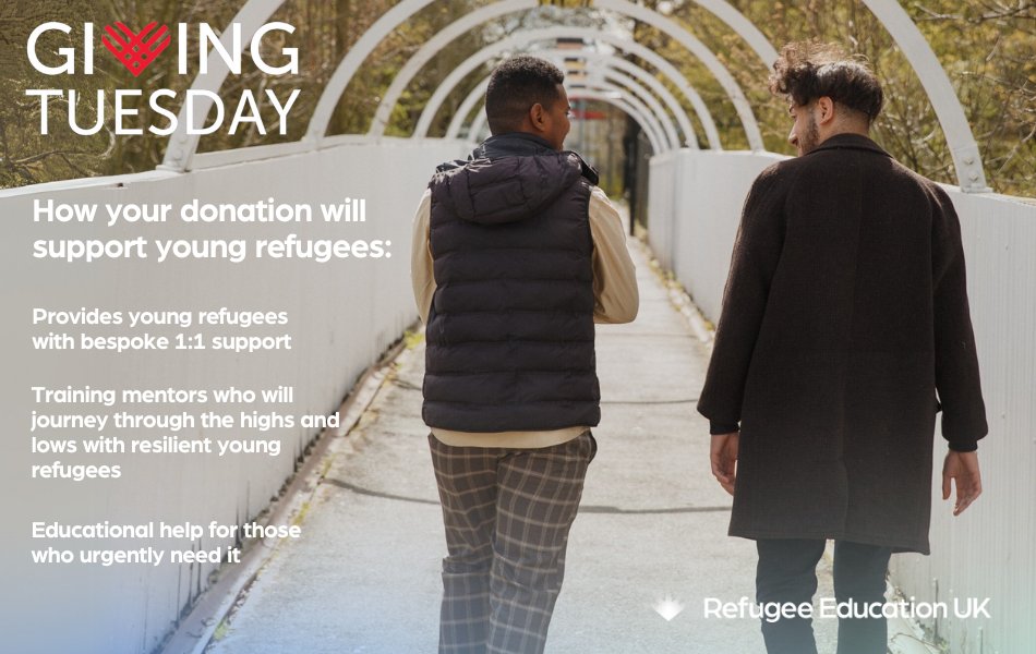 📢  𝐈𝐭'𝐬 𝐆𝐢𝐯𝐢𝐧𝐠 𝐓𝐮𝐞𝐬𝐝𝐚𝐲❗So whilst you're looking to give back, why not give the gift of guidance today and check out our Christmas appeal.

🖇️  reuk.org/christmas

<a href="/GivingTuesdayUK/">#GivingTuesday UK</a> #GivingTuesday #RefugeeEducation