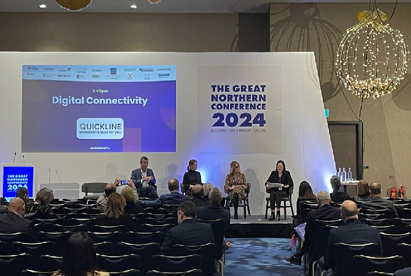 An inspiring discussion at the Great Northern Conference! Sean Royce ({<a href="/QuicklineUK/">Quickline</a> ), Alison Young (techUK) and Tina Swann (CDI) explored The Digital Bridge: Enhancing Connectivity &amp; Community in Northern England. Transforming the North, one connection at a time! 🌐✨ #ONENORTH