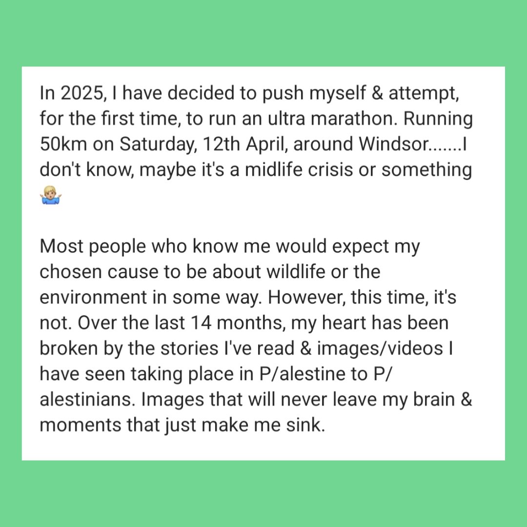 MrRyanJDalton's tweet photo. 🚨My 2025 Challenge🚨

In April next year, I'm taking on my first ultra marathon &amp; running 50km whilst raising money for @MedicalAidPal 

Story in the photos &amp; if you're able to donate, JustGiving link below:

🍉https://t.co/BpkkWwgmBv https://t.co/MGKmUkL5f1