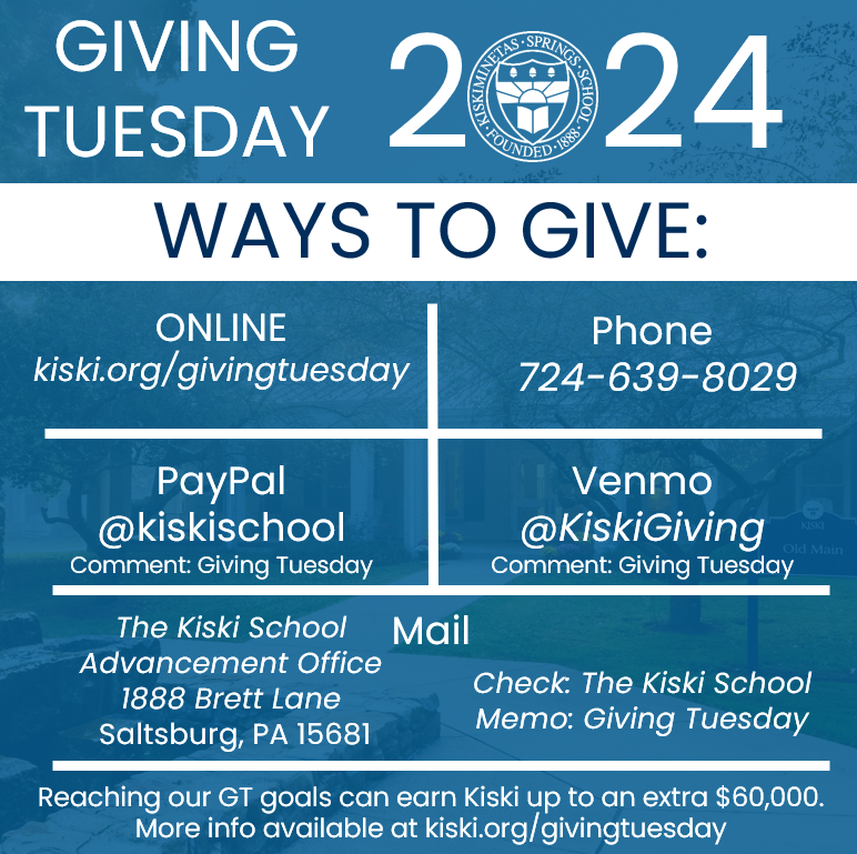 Happy Giving Tuesday! We're off to a strong start and on pace to surpass our goals while setting new records along the way. Join now at kiski.org/alumni/giving/…