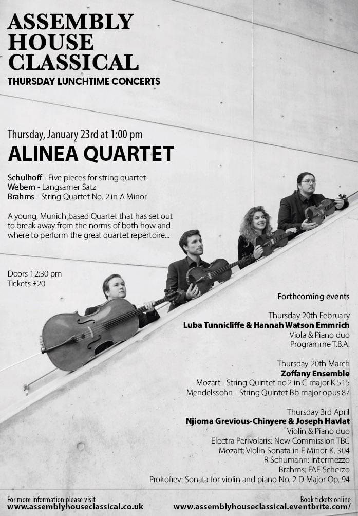 Forthcoming lunchtime concerts <a href="/Assembly_House/">Assembly House</a>