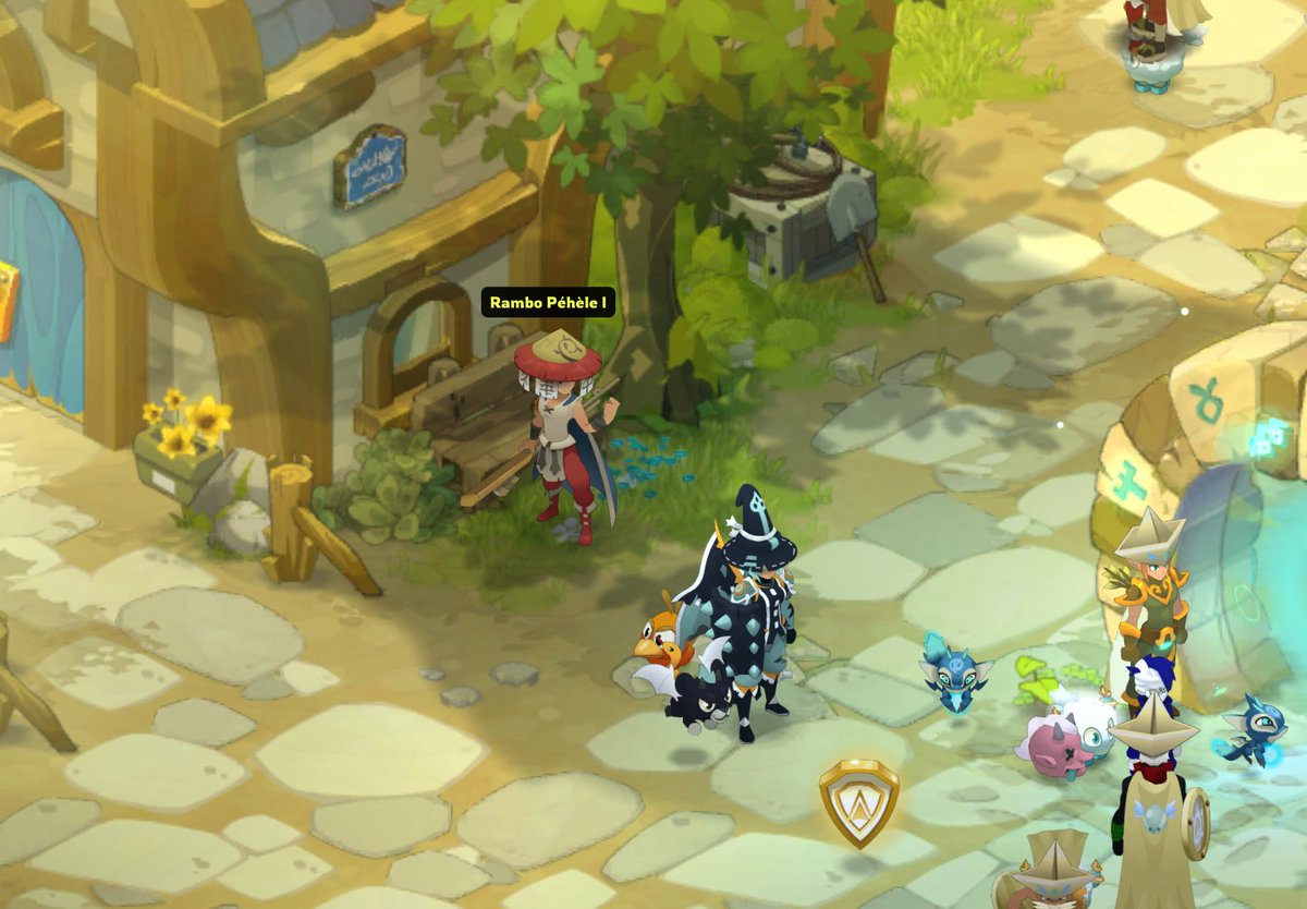 Super PNJ qui rend hommage à XxRamboPLxX au zaap d'Astrub !