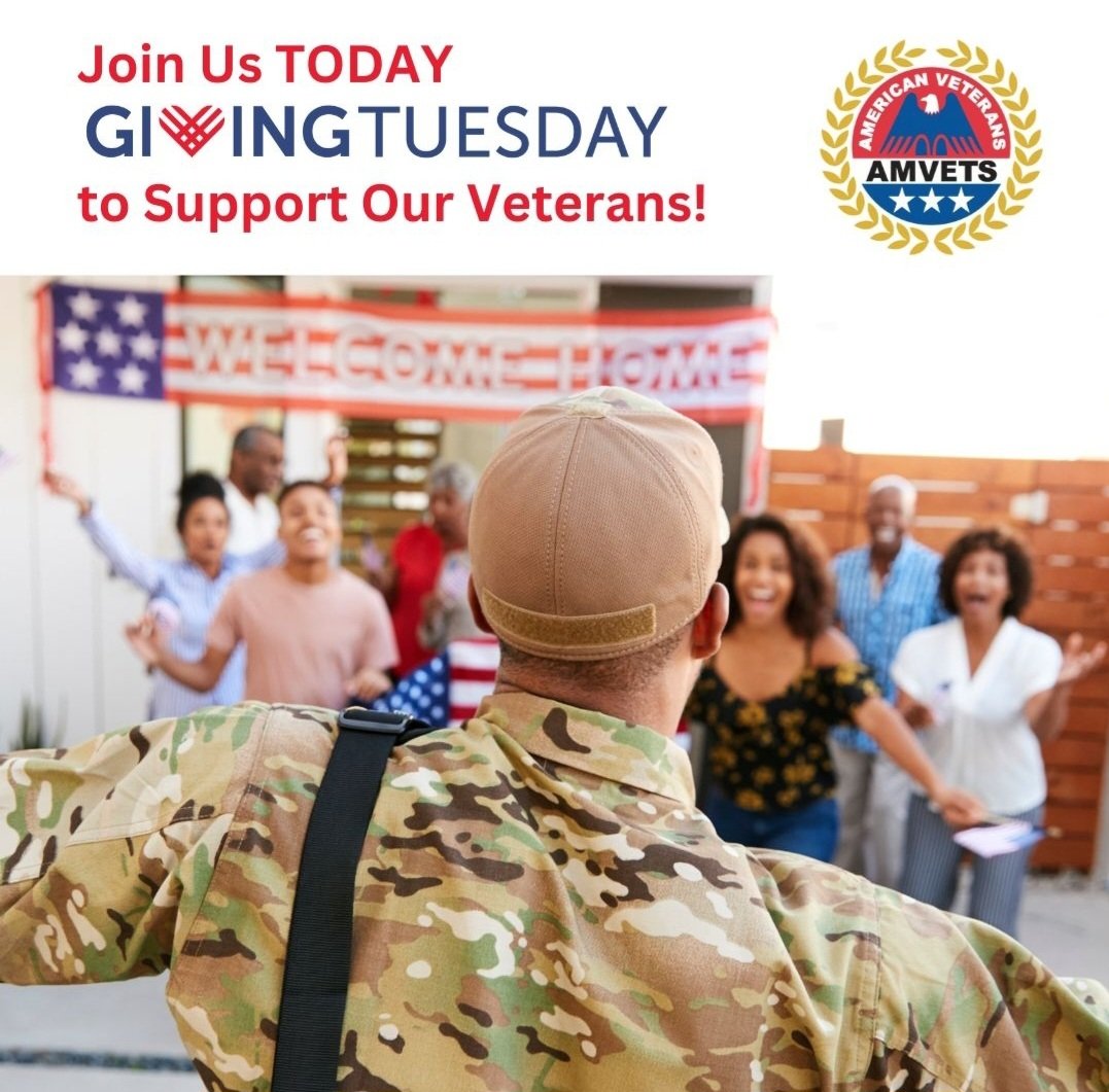 💪 Join us this Giving Tuesday and help us reach our goal of 100 donors!
💪Donate at AMVETSCASF.org and be a part of this important mission.

📲 Spread the word! Share this post and help us reach our goal of 100

Donation Link 🔗 secure.everyaction.com/HT5WOW3kbU6DG_…