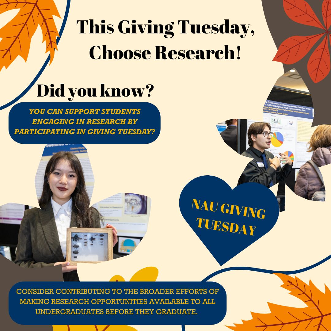 Today is #GivingTuesday. Visit JacksFunder to help support undergraduate students in research here at NAU! Check out all funding opportunities at buff.ly/2QEHCAR