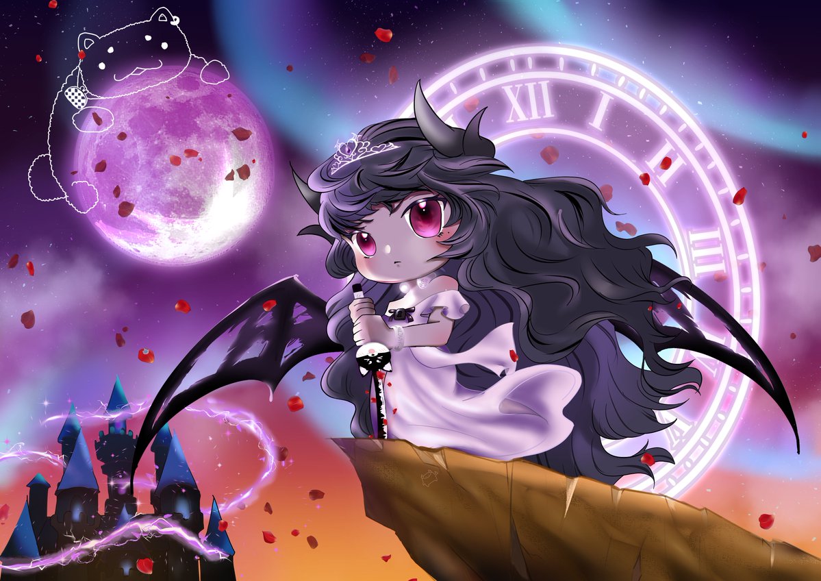 感謝九姊姊這次的大力相助
幫我達成了有的沒有的願望🥺
外框是為把圖變成正方形加上去的~
原本想簡約風格處理就好
但想不到要怎簡約
然後就變這樣ㄌ>_<  🐿️對
看到加工完的效果後
覺得在最後的最後，自己沒有偷懶真是太好了😭👍

繪師小姐姐:  <a href="/csa93190/">九工凡🍺vtuber素材委託接受中🎮</a> 

#闇音ネル
#捏嚕最後的三周年
#玫瑰小公主