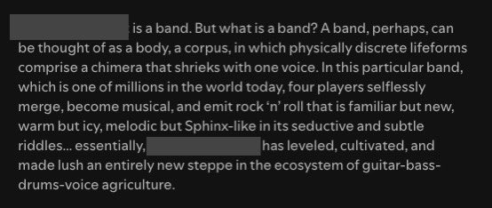 Bands: please don’t write bios like this. Even as a joke.
