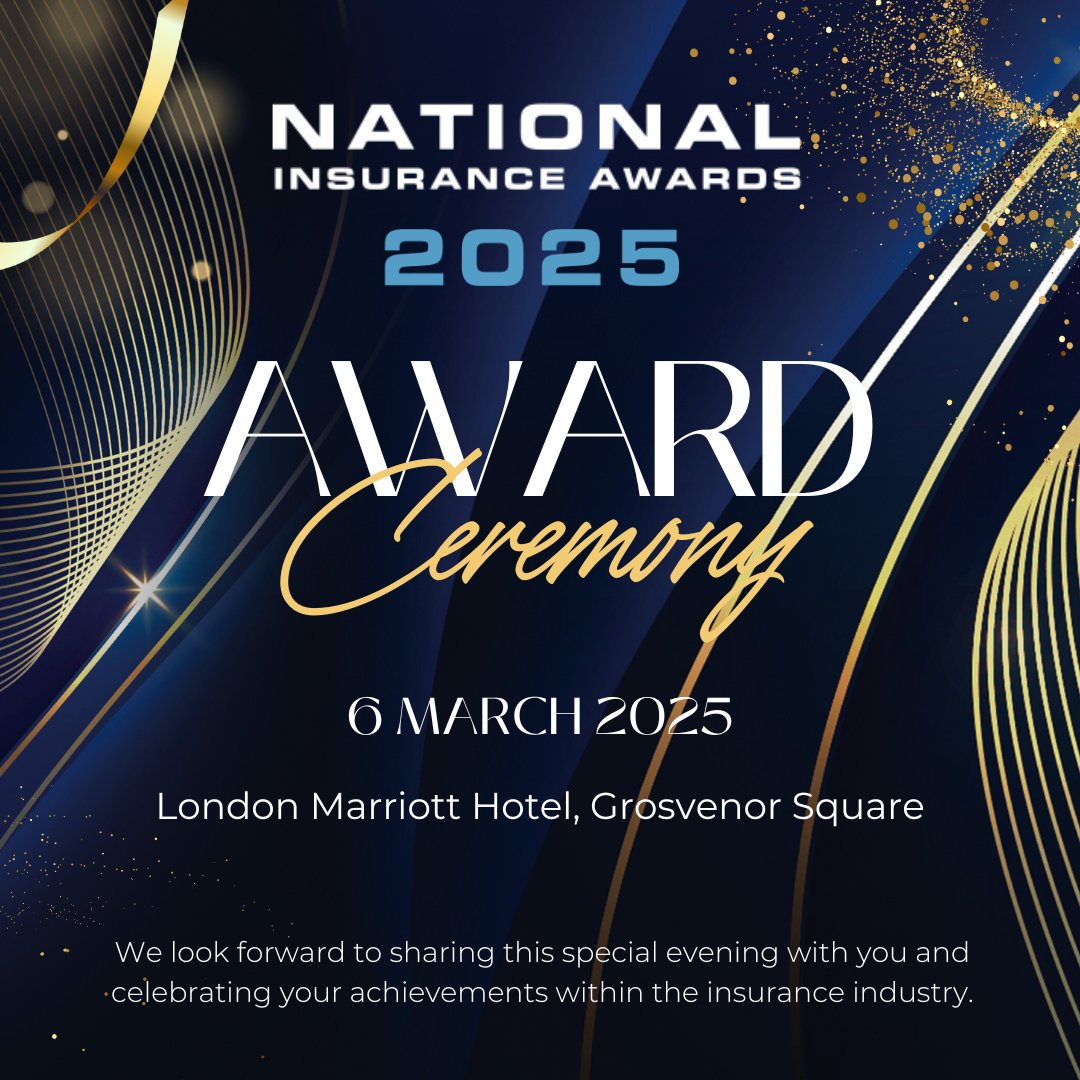 The #NationalInsuranceAwards 2025 shortlist is out! 🎉 Congratulations to all the finalists showcasing excellence and innovation in the insurance sector: shorturl.at/X6gWU

Join us in celebrating, book your table now: shorturl.at/63GvB