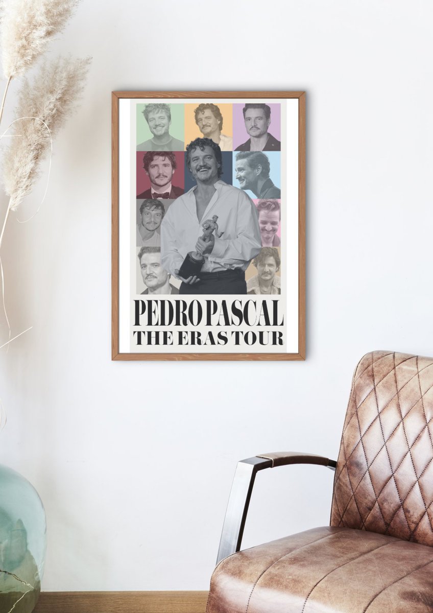 PosterphoriaCo's tweet photo. Pedro Pascal "The Eras Tour" Poster https://t.co/ETkkzjfJjX via @Etsy https://t.co/U2ViMBztHD