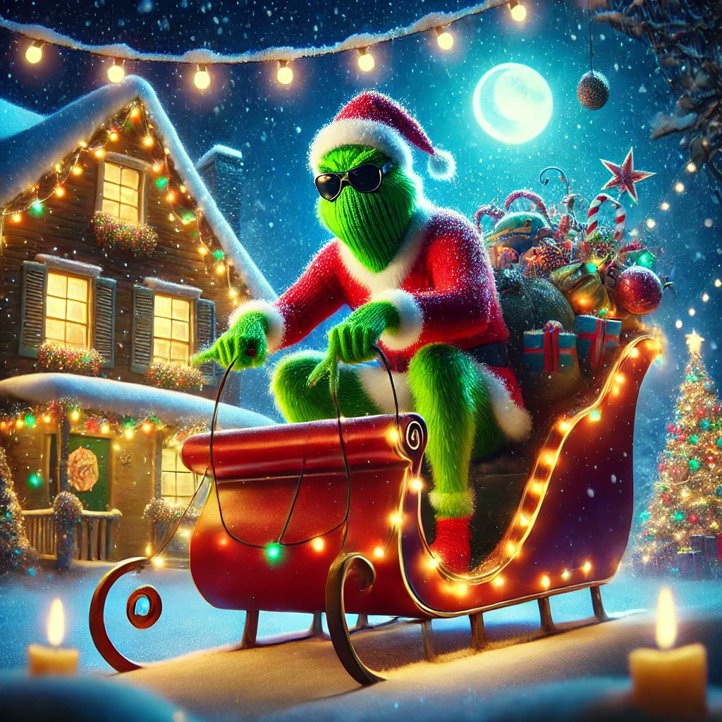 GrinchXCoin's tweet photo. GM 💚

Santa didn't lock the sleigh last night, now it's mine!
It's time to ride, it's $grinch -on eth- season 🎄

$spx $xrp $eth $hold $sol #christmas #Grinch https://t.co/IUyMj6Lvas
