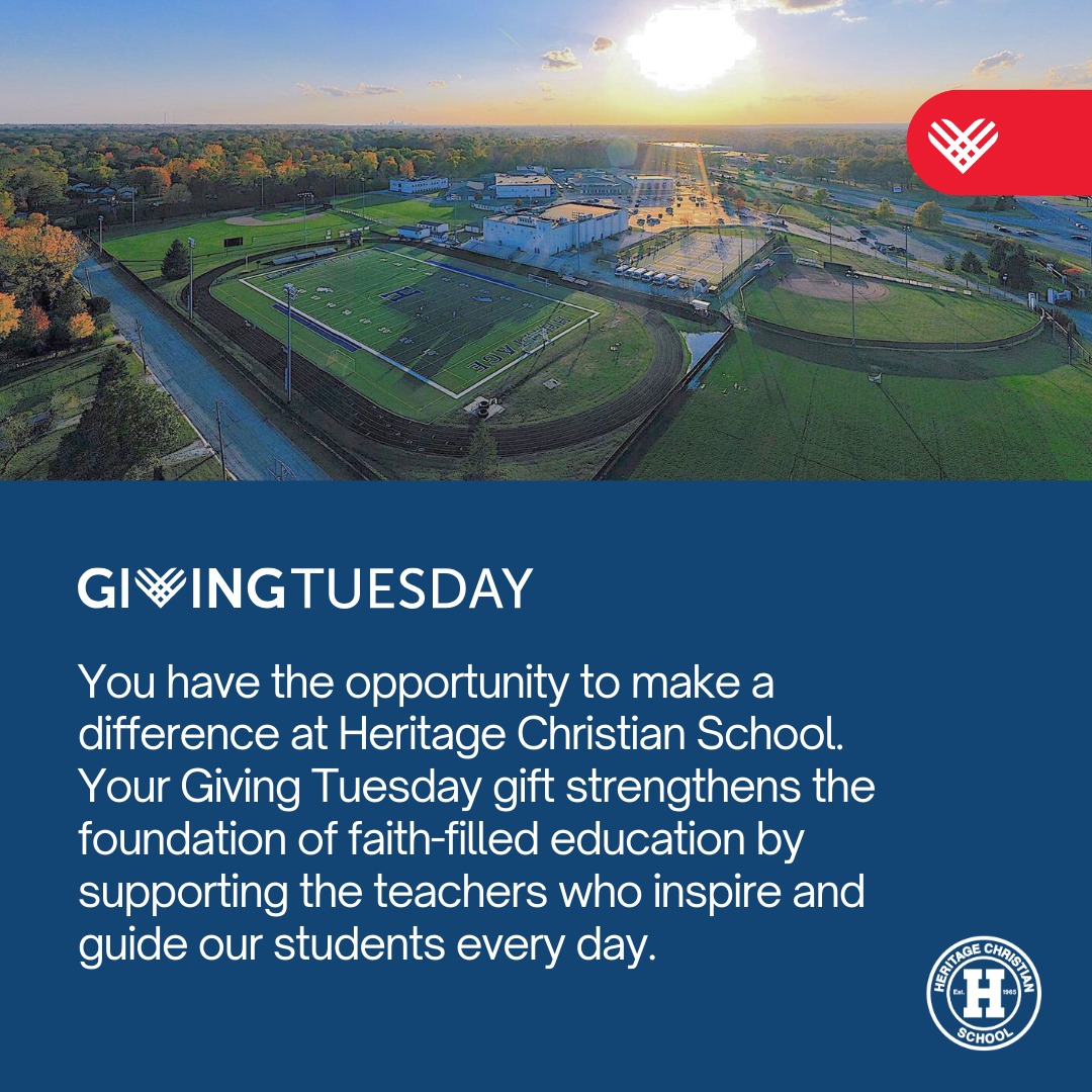 Giving Tuesday is Here!

 Join us in giving back to the teachers and staff who give their all. Your gift today makes a difference in their lives and the lives of their students.

Give Today:heritagechristian.net/support/worthy…

#GivingTuesday #SupportHeritageTeachers