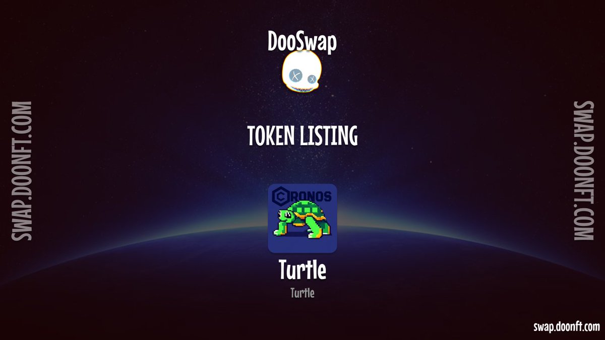 TheDooNFT's tweet photo. 🚀TOKEN LISTING 🚀
$Turtle - Turtle - @TurtleonCro
Chain: #crons https://t.co/ZbrgC3dTbQ