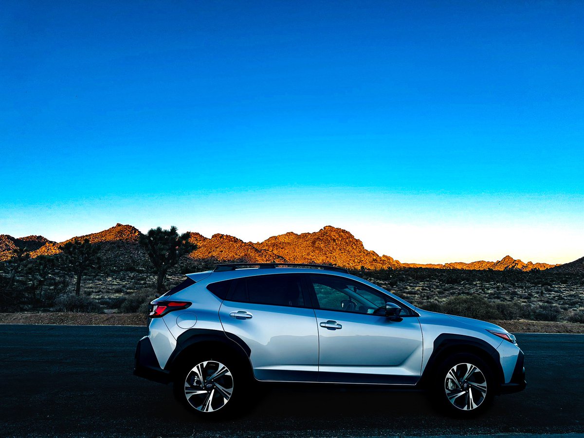 A <a href="/subaru_usa/">Subaru</a> basking in its elegance in the desert of Joshua tree natl park