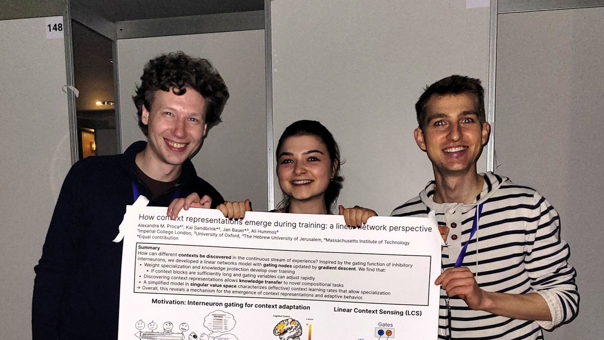Kai Sandbrink (@akaijsa) on Twitter photo This was an amazingly fun collaboration that began at the AC Summer School <a href="/GatsbyUCL/">Gatsby Computational Neuroscience Unit</a>, and I can't wait to see where it takes us next! Check out our spotlight paper and poster at NeurIPS.
Grainy picture from presenting the first version of this work at <a href="/CosyneMeeting/">CosyneMeeting</a> attached! This was an amazingly fun collaboration that began at the AC Summer School <a href="/GatsbyUCL/">Gatsby Computational Neuroscience Unit</a>, and I can't wait to see where it takes us next! Check out our spotlight paper and poster at NeurIPS.
Grainy picture from presenting the first version of this work at <a href="/CosyneMeeting/">CosyneMeeting</a> attached!