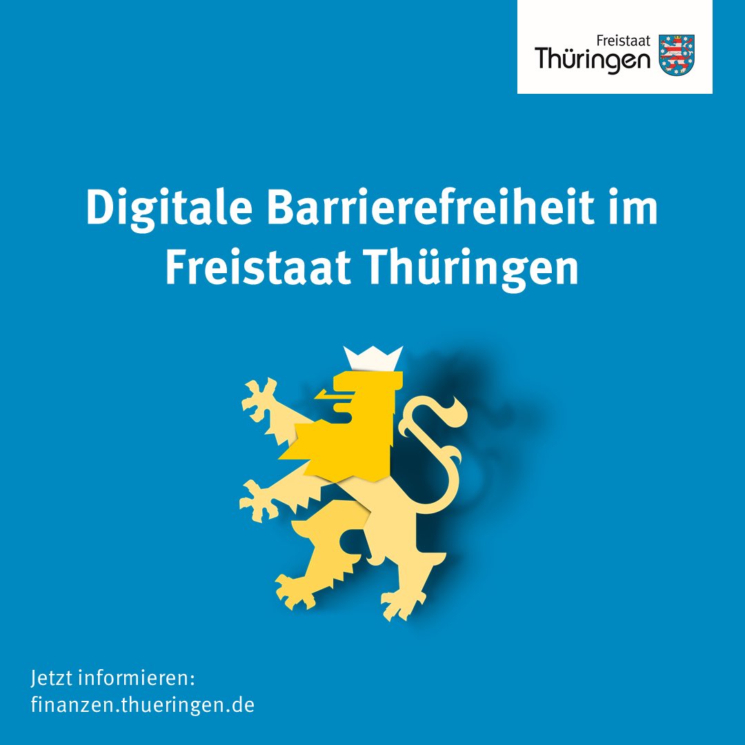 Dr. Hartmut Schubert (@cio_thueringen) on Twitter photo Digitale Teilhabe für Menschen mit Behinderung – superwichtig! Alle Behörden sollen deshalb barrierefreie Internetangebote haben. Das wird geprüft von der Überwachungsstelle im <a href="/FinanzenTH/">Thüringer Finanzverwaltung</a>.
Weitere Infos:
⬇️⬇️⬇️
finanzen.thueringen.de/ministerium/ze…
(TCIO) Digitale Teilhabe für Menschen mit Behinderung – superwichtig! Alle Behörden sollen deshalb barrierefreie Internetangebote haben. Das wird geprüft von der Überwachungsstelle im <a href="/FinanzenTH/">Thüringer Finanzverwaltung</a>.
Weitere Infos:
⬇️⬇️⬇️
finanzen.thueringen.de/ministerium/ze…
(TCIO)